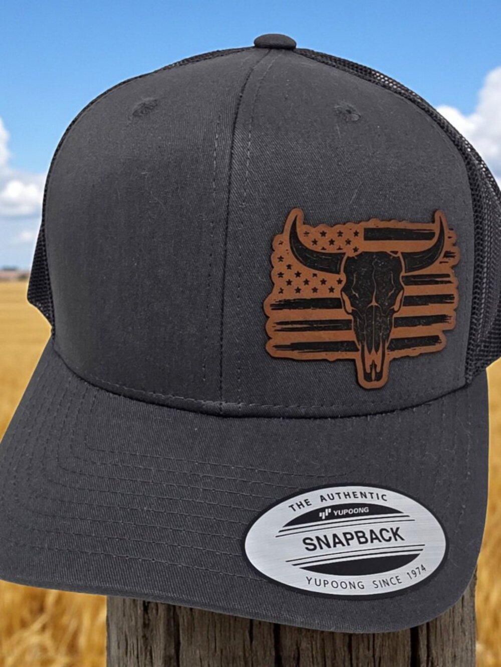 Strength and Patriotism Hat with Laser-Engraved Patch